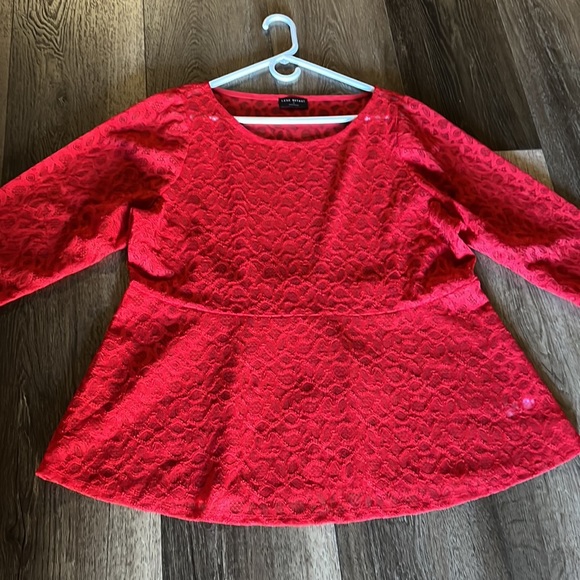 🌼FOR BUNDLE ONLY🌼Lane Bryant Lace Peplum Blouse - Picture 5 of 11
